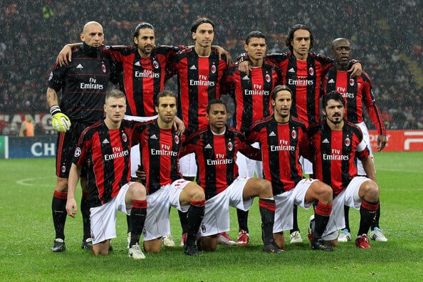 foto team football MILAN